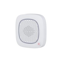 WhiteLabel | Innnensirene mit Intercom | Sprechen und Hören | Panikknopf | Weiß | IntercomSirene