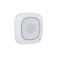 WhiteLabel | Innnensirene mit Intercom | Sprechen und Hören | Panikknopf | Weiß | IntercomSirene