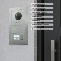 GOLIATH Hybrid 2-Draht BUS Türsprechanlage | App | 2 Familien | 2x7 Zoll Weiß | 180°