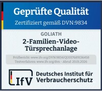 GOLIATH Basic 2-Draht BUS Türsprechanlage | FullHD | App | 170° | 2 Fam | Silber/Schwarz | Unterputz