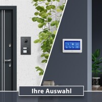 GOLIATH Basic 2-Draht BUS Türsprechanlage | FullHD | App | 150° | 3 Fam | Anthrazit/Weiß | Unterputz