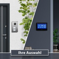GOLIATH Basic 2-Draht BUS Türsprechanlage | FullHD | App | 150° | 4 Fam | Silber/Schwarz | Aufputz