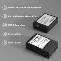 Wechselakku für Funktürsprechanlage | AV-VTF10-APP | 4200 mAh Li Ion Akku | USB C Anschluss