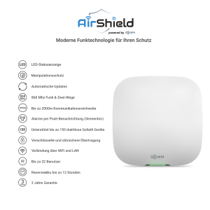 GOLIATH Basic Alarm | Alarmzentrale | LAN | WiFi | Bis zu 150 Geräte | Weiß | AlarmZentrale