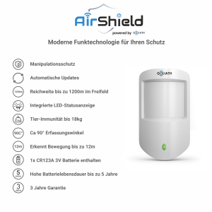 GOLIATH Basic Alarm | PIR Bewegungsmelder | Innenbereich | Tierimmunn | Weiß | BewegungsMelder