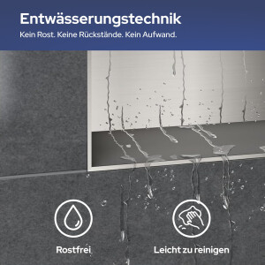 VILSTEIN | Duschnische  | Unterputz | Wandnische | Randloses Duschregal mit Ablage