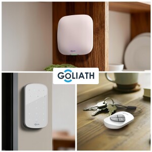 GOLIATH Basic Alarm | AlarmZentrale | BewegungsKamera | TürKontakt | KeyPad | FernBedienung | InnenSirene | StarterSet