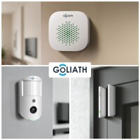GOLIATH Basic Alarm | AlarmZentrale | BewegungsKamera | TürKontakt | KeyPad | FernBedienung | InnenSirene | StarterSet