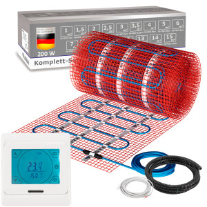 Angebot VILSTEIN© Elektrische Fußbodenheizung | 200W/m² TWIN Technologie Elektro | Komplett-Set | 12m² - 24m
