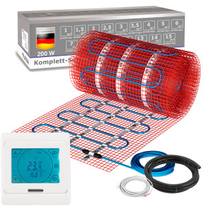 Angebot VILSTEIN© Elektrische Fußbodenheizung | 200W/m² TWIN Technologie Elektro | Komplett-Set | 13m² - 26m