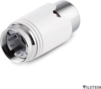 VILSTEIN Thermostatkopf, Thermostatventil für Bad-Heizkörper, Ventilaufsatz, Weiß