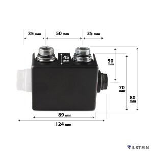 VILSTEIN Heizkörperthermostat, Thermostatkopf für Badheizkörper, Ventil-Aufsatz, Anthrazit