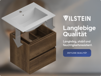 Badmöbel, Waschtisch hängend, weiß, dunkelbraun und hellbraun