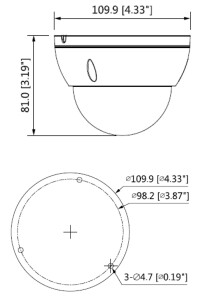 GOLIATH HDCVI Dome Kamera | 8 MP | 2.8mm | WDR | Mikrofon | 40m IR | IP67 | IK10 | 4K Lite Serie