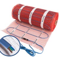 VILSTEIN Elektrische Fußbodenheizung 200W/m², für Fliesen Laminat und mehr, Komplett-Set, Twin Technologie Heizsystem, Fußboden Heizmatte
