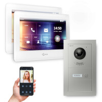 GOLIATH PRO IP Gegensprechanlage mit App | 1-Familie | 2x 7 Zoll HD | Unterputz | 180° Kamera