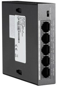 GOLIATH 4-Port PoE Switch + 1-Port Gigabit Uplink, RJ45 10/100Mbps, Max 30W/Port, Gesamtleistung 58W