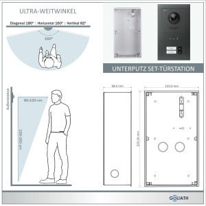 GOLIATH Hybrid 2-Draht BUS Videotürsprechanlage |...