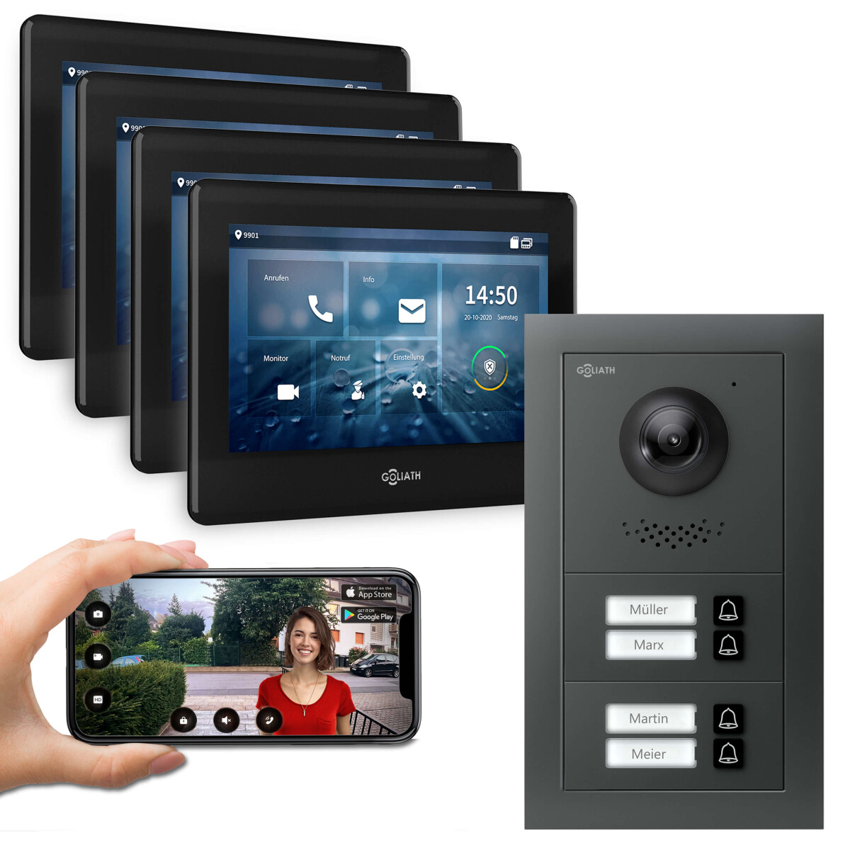 GOLIATH PRO 2-Draht BUS Türsprechan box