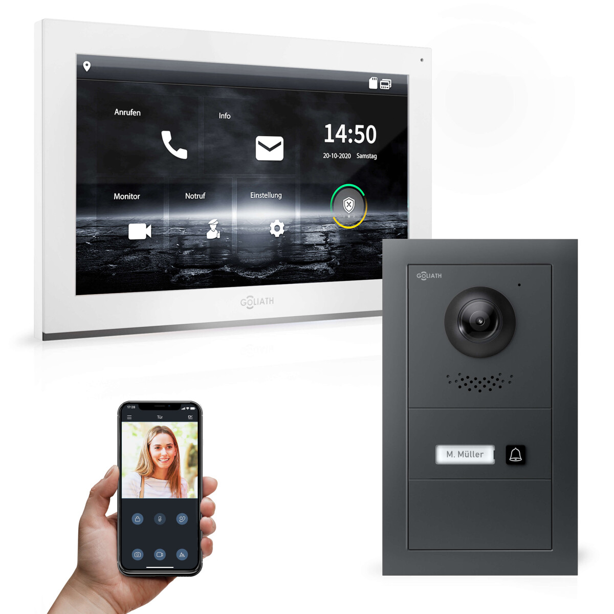 GOLIATH Hybrid IP Video Türsprechanlage mit App |...