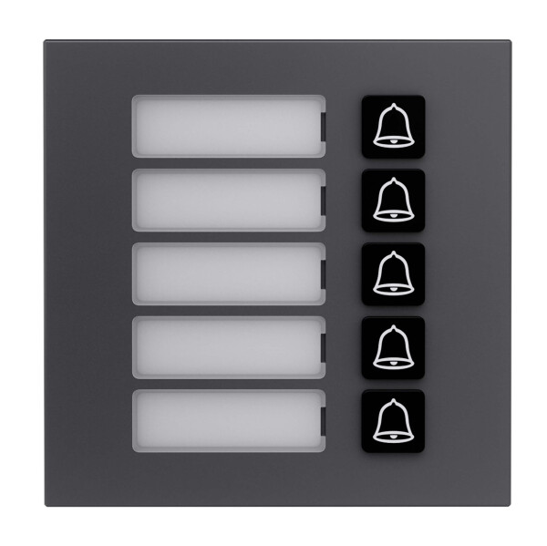 GOLIATH PRO IP & 2-Draht Video Türsprechanlage | 5er Klingel Modul | LED Namensschild | Aluminium