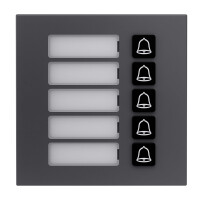 GOLIATH PRO IP & 2-Draht Video Türsprechanlage | 5er Klingel Modul | LED Namensschild | Aluminium