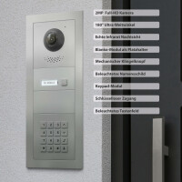 GOLIATH Hybrid 2-Draht BUS Türsprechanlage | App | 1 Familie | 7 Zoll Schwarz| Keypad | 180°