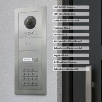 GOLIATH Hybrid IP Gegensprechanlage | App | 1-Familie | 10 Zoll HD | Keypad | 180° Kamera