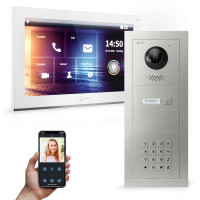 GOLIATH PRO IP Video Türsprechanlage | App | 1-Familie | 10 Zoll HD | Keypad | 180° Kamera