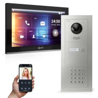 GOLIATH PRO IP Videotürsprechanlage | App | 1-Familie | 10 Zoll HD | Keypad | 180° Kamera