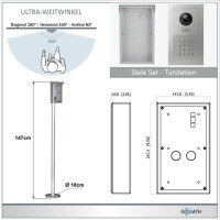 GOLIATH Hybrid IP Türsprechanlage | App | Stele |  Keypad | 180°