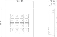 GOLIATH Hybrid IP & 2-Draht Video Türsprechanlage | Keypad Modul | Blindenschrift | Beleuchtung