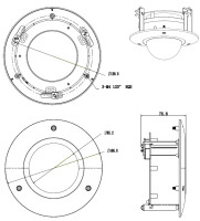 GOLIATH In-ceiling Deckeneinbau Halterung Aluminium Junction Box Deckenhalterung weiß AV-HDC-Z11