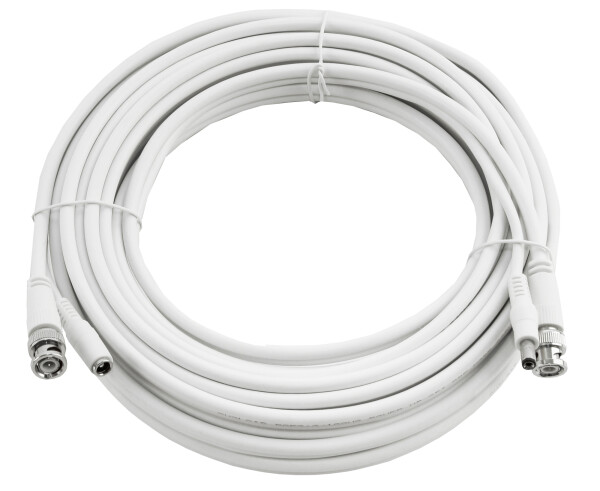 10 Meter hochwertiges Kombikabel, RG59, Video/Strom, Fertigkabel, bis 8 Megapixel, Pro Line