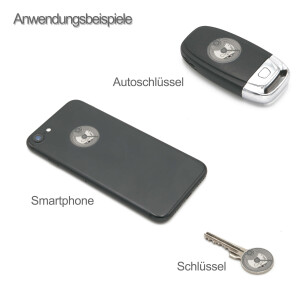 RFID Chip Sticker Aufkleber Selbstklebend für GOLIATH RFID Außenstationen, rund 23 mm, weiß