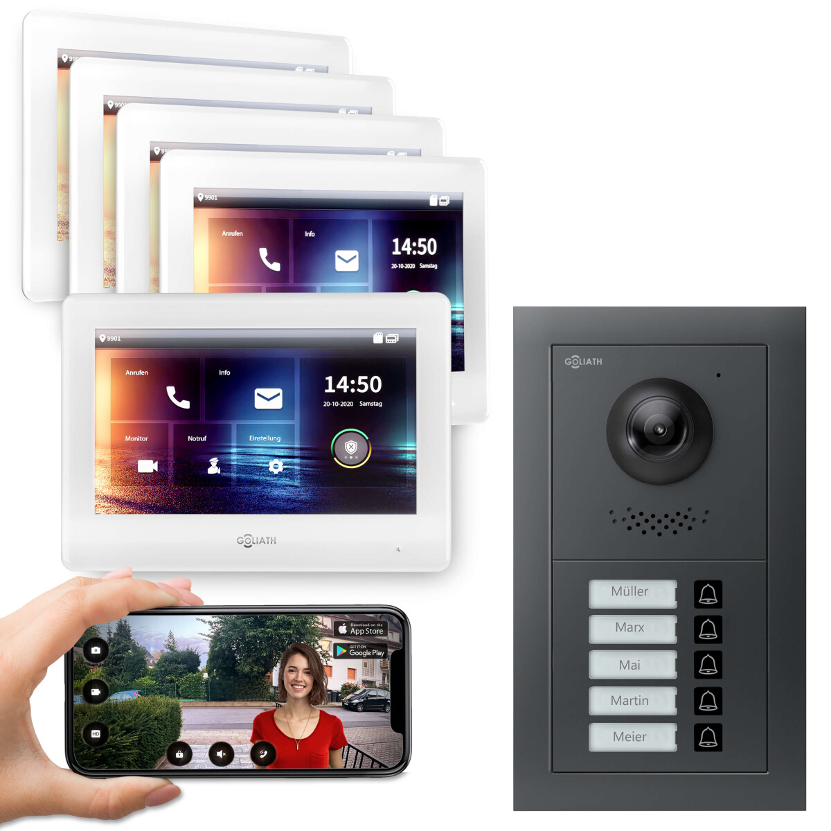 GOLIATH PRO 2-Draht BUS Türsprechan box