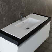 VILSTEIN© Keramik Einbauwaschbecken Einbau Einsatz Waschbecken Becken Handwaschbecken 100cm