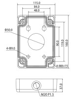 GOLIATH Junction Box Halterung Installationsbox Aluminium M20 Wandhalterung PTZ weiß AV-HDC-Z12