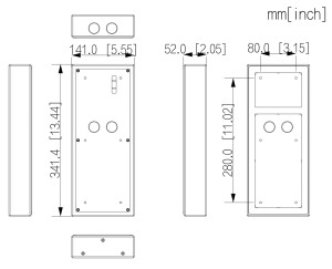 GOLIATH IP & 2-Draht Video Türsprechanlage | 3-Fach Aufputzgehäuse | Aluminium | Anthrazit