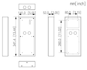 GOLIATH IP & 2-Draht Video Türsprechanlage | 3-Fach Aufputzgehäuse | Aluminium | Anthrazit