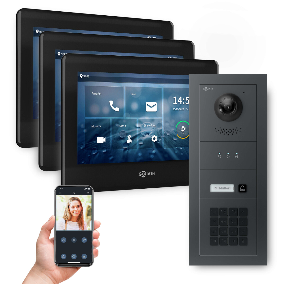GOLIATH PRO 2-Draht BUS Video-Türsp box