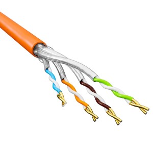 CAT 7 Netzwerkkabel | 100m | Verlegekabel | 1000 MHz | S/FTP | PIMF | LSZH | AWG 23/1 | +Abisolierer